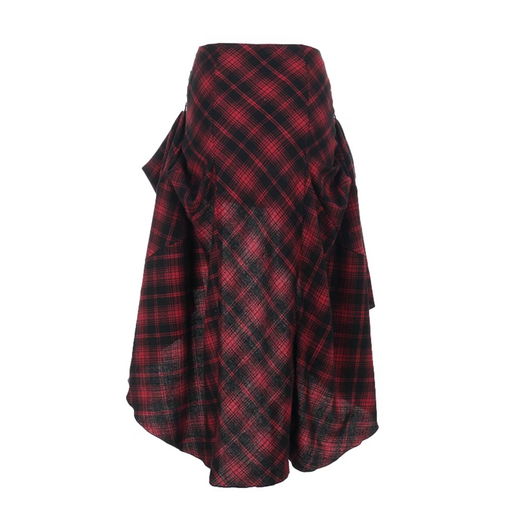 Punk Tartan Asymmetrical Skirt 6