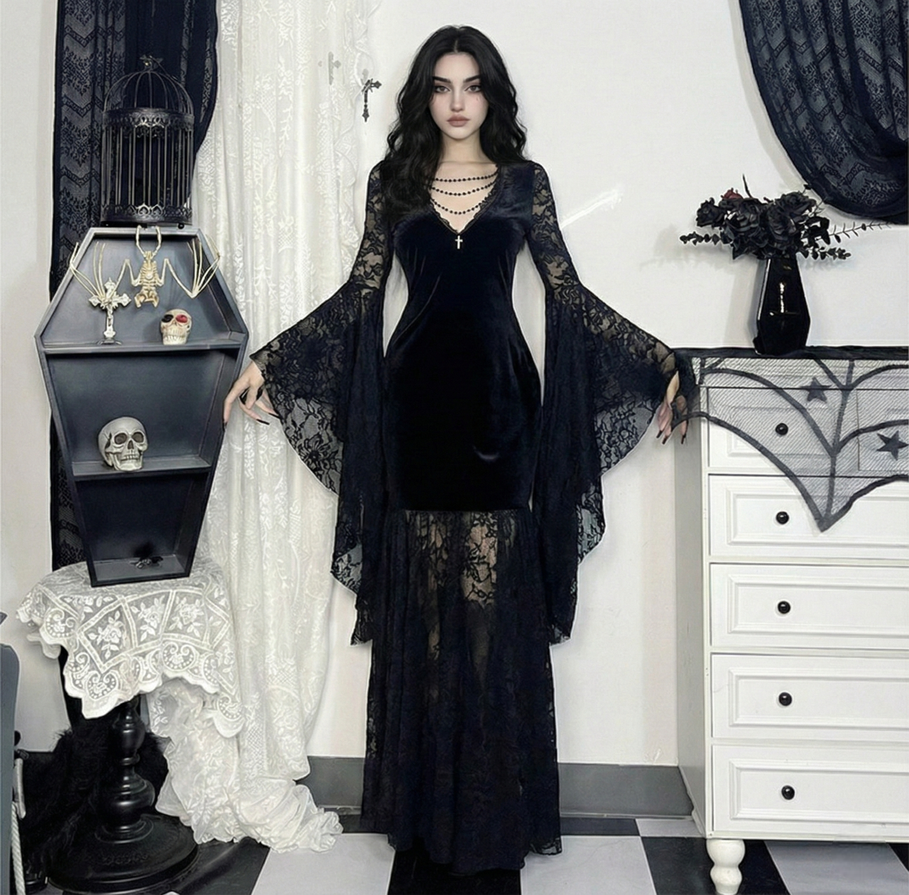 Rosary Lace Maxi Dress