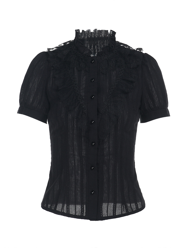 Ruffled High Neck Blouse 2