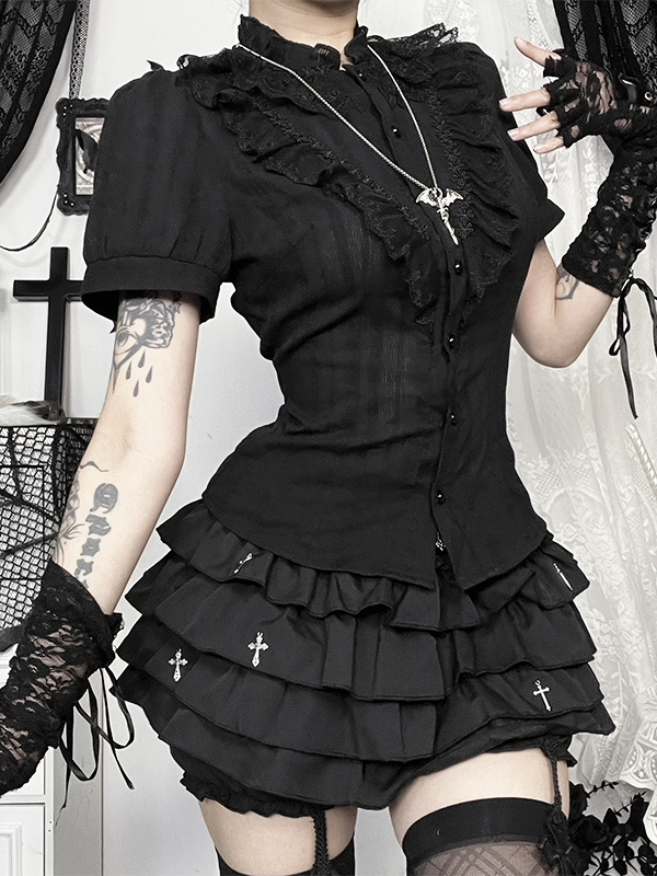 Ruffled High Neck Blouse 4