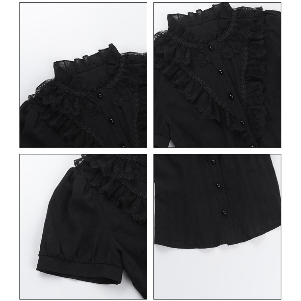 Ruffled High Neck Blouse 7