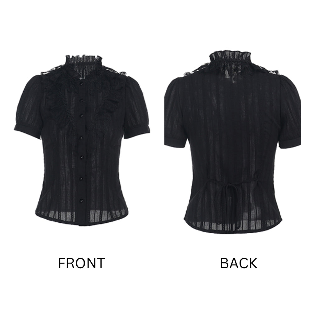 Ruffled High Neck Blouse 8