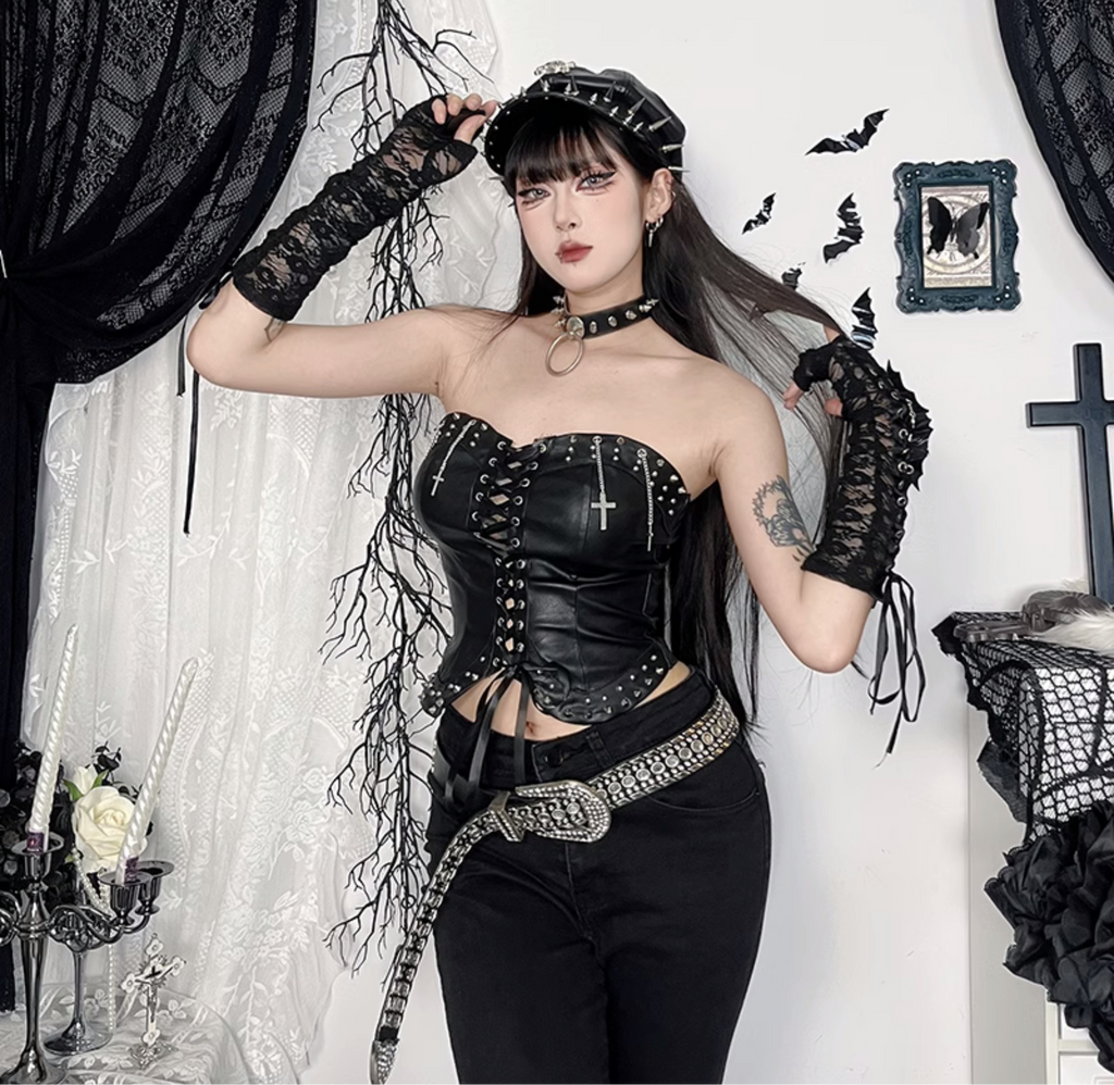 Spiked Leather Corset 7