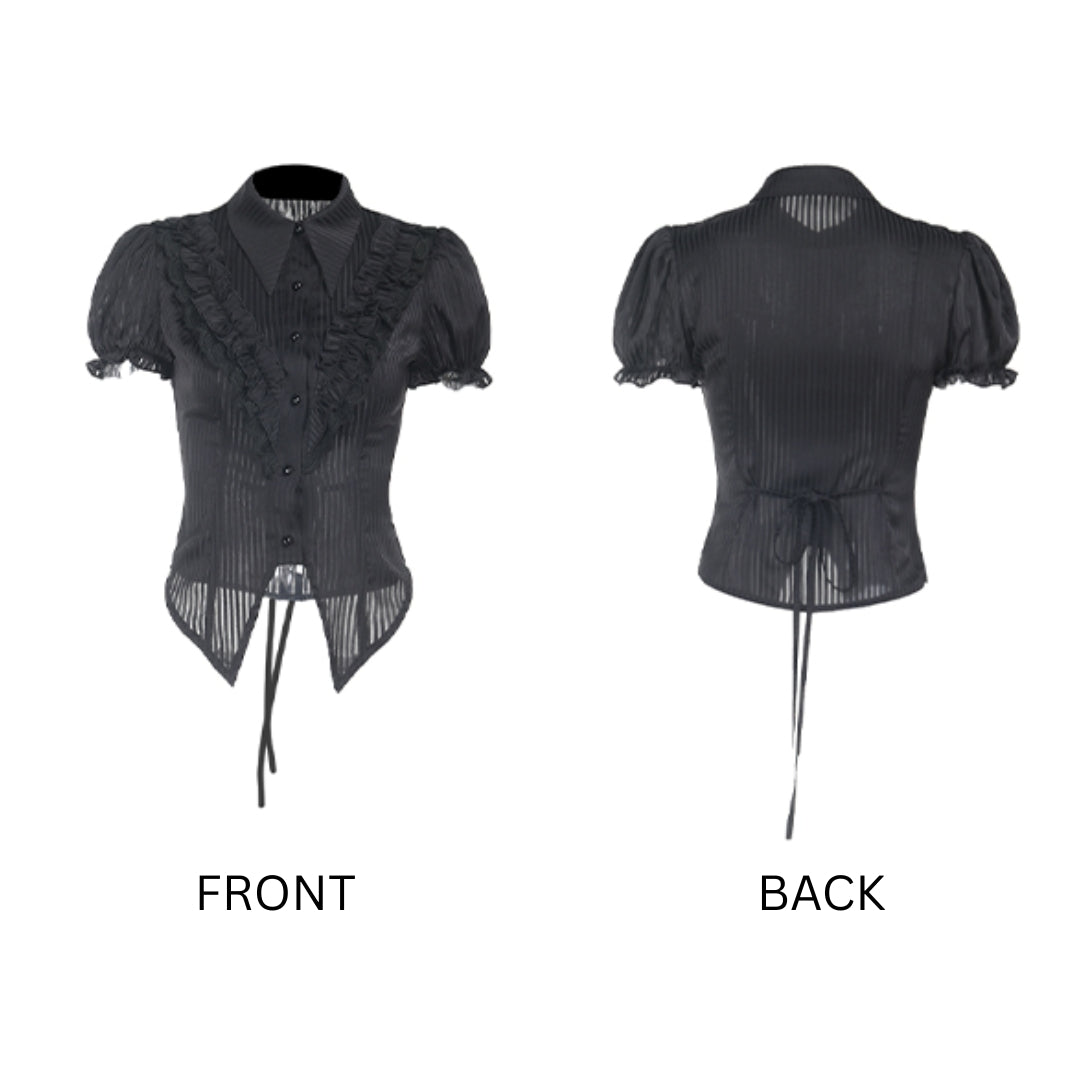 Steampunk Pinstripe Tie Top 7