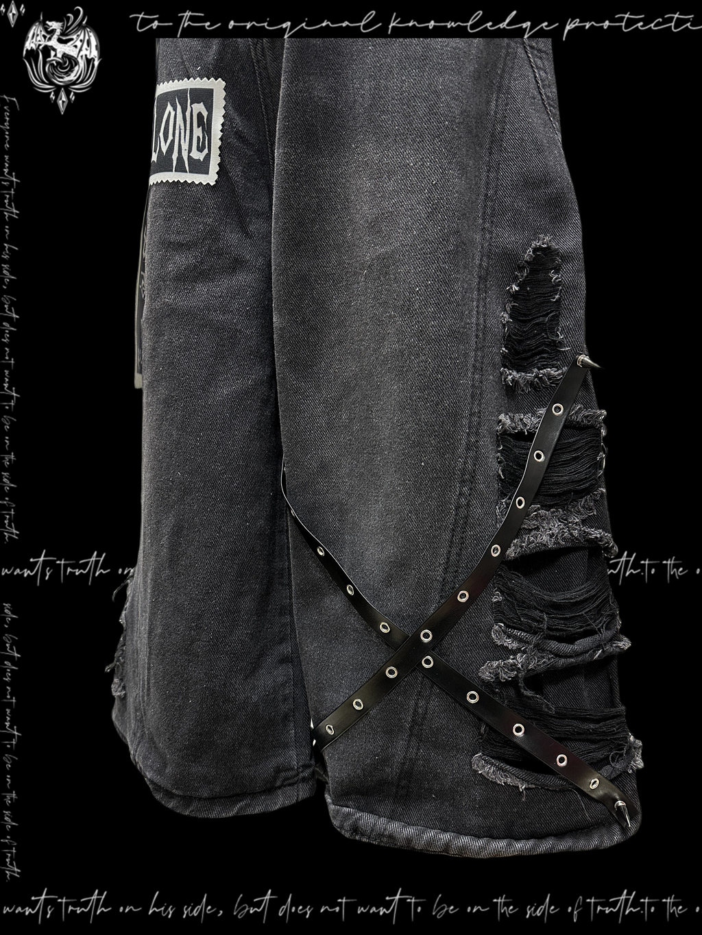 Strap Ripped Denim Shorts 5