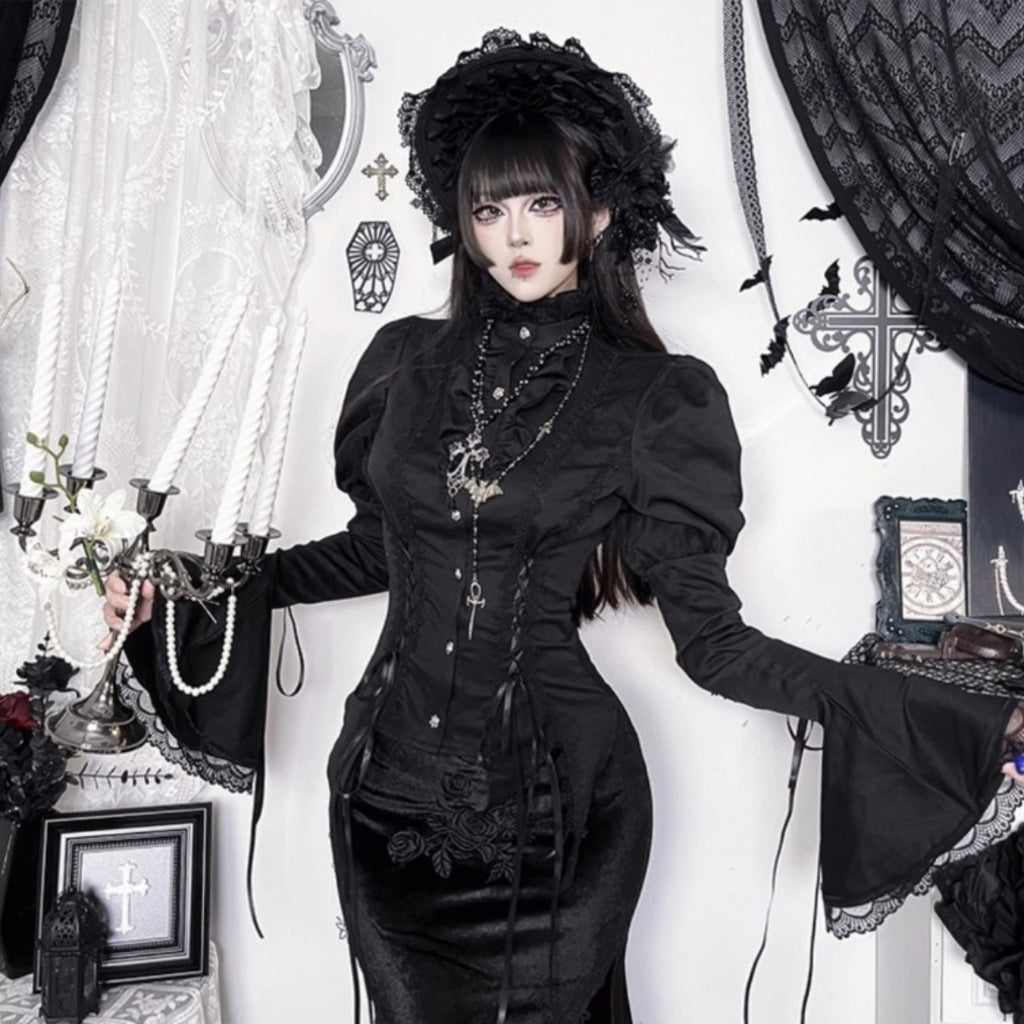 Tailored Bell Sleeve Shirt