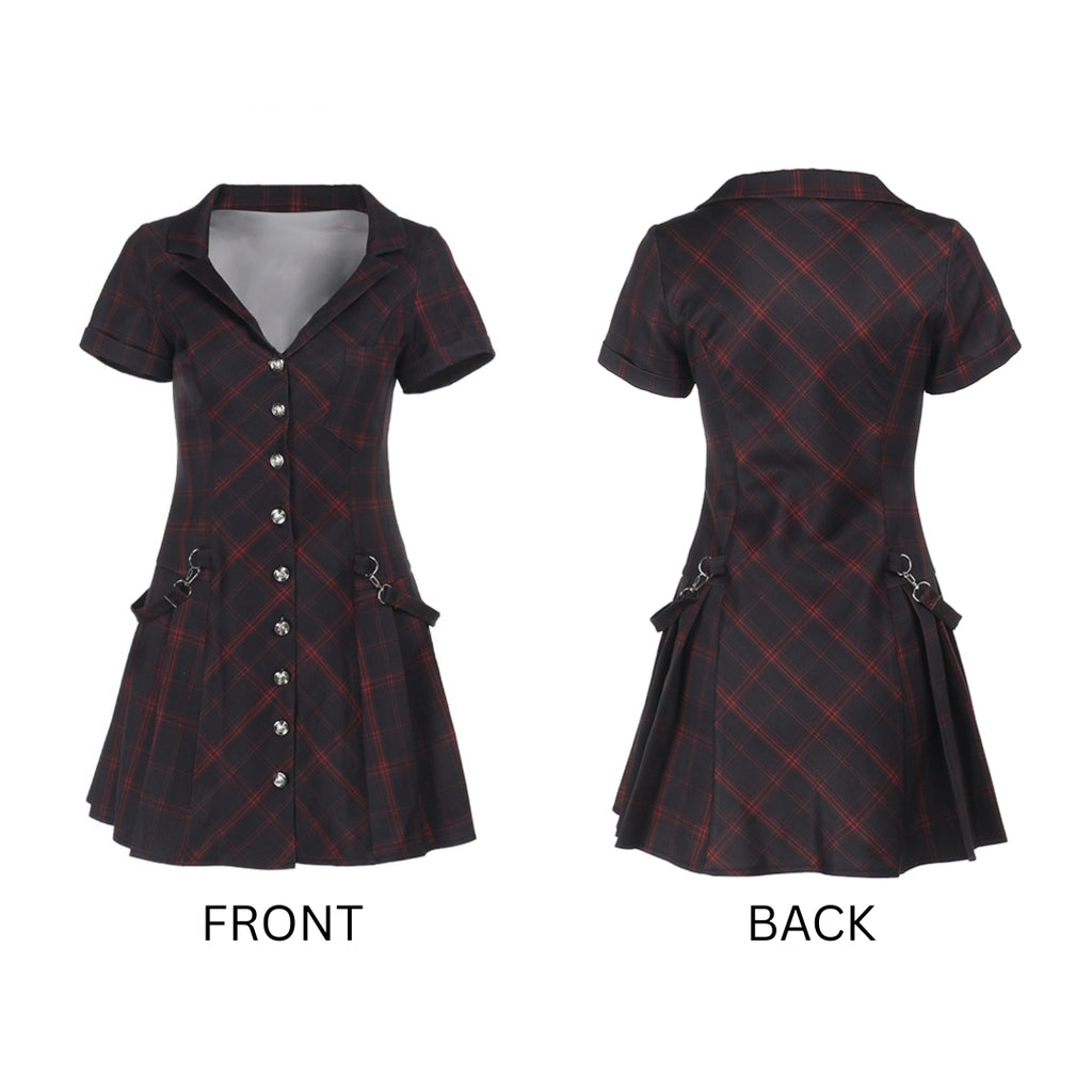 Tartan Button Up Dress 15