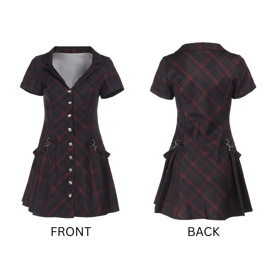 Tartan Button Up Dress 15