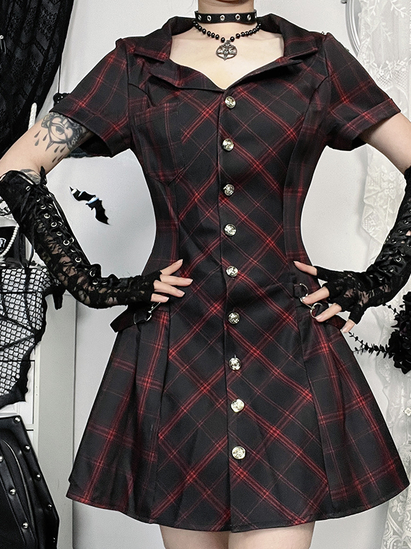 Tartan Button Up Dress 4