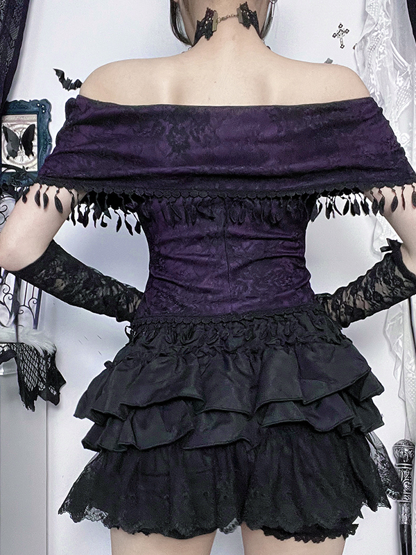 Victorian Brocade Off-Shoulder Top 5