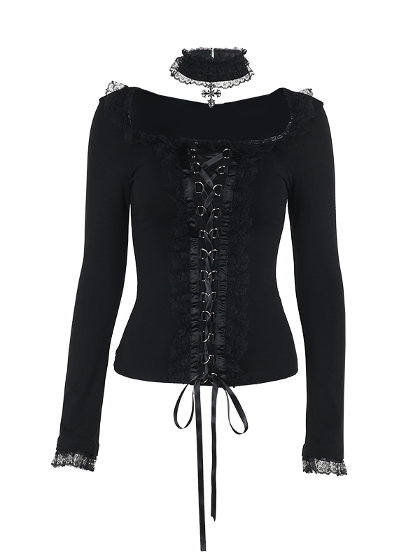 Victorian Lace Up Corset Top 2
