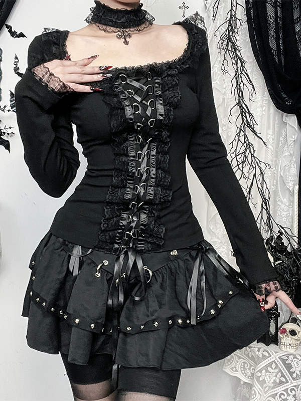 Victorian Lace Up Corset Top 4
