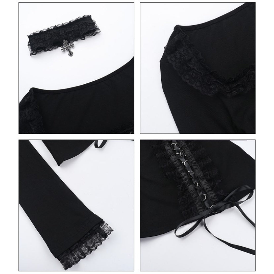 Victorian Lace Up Corset Top 7