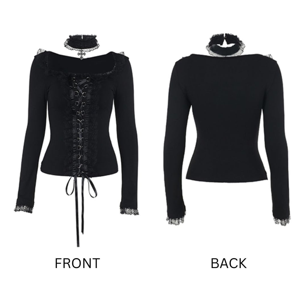 Victorian Lace Up Corset Top 8