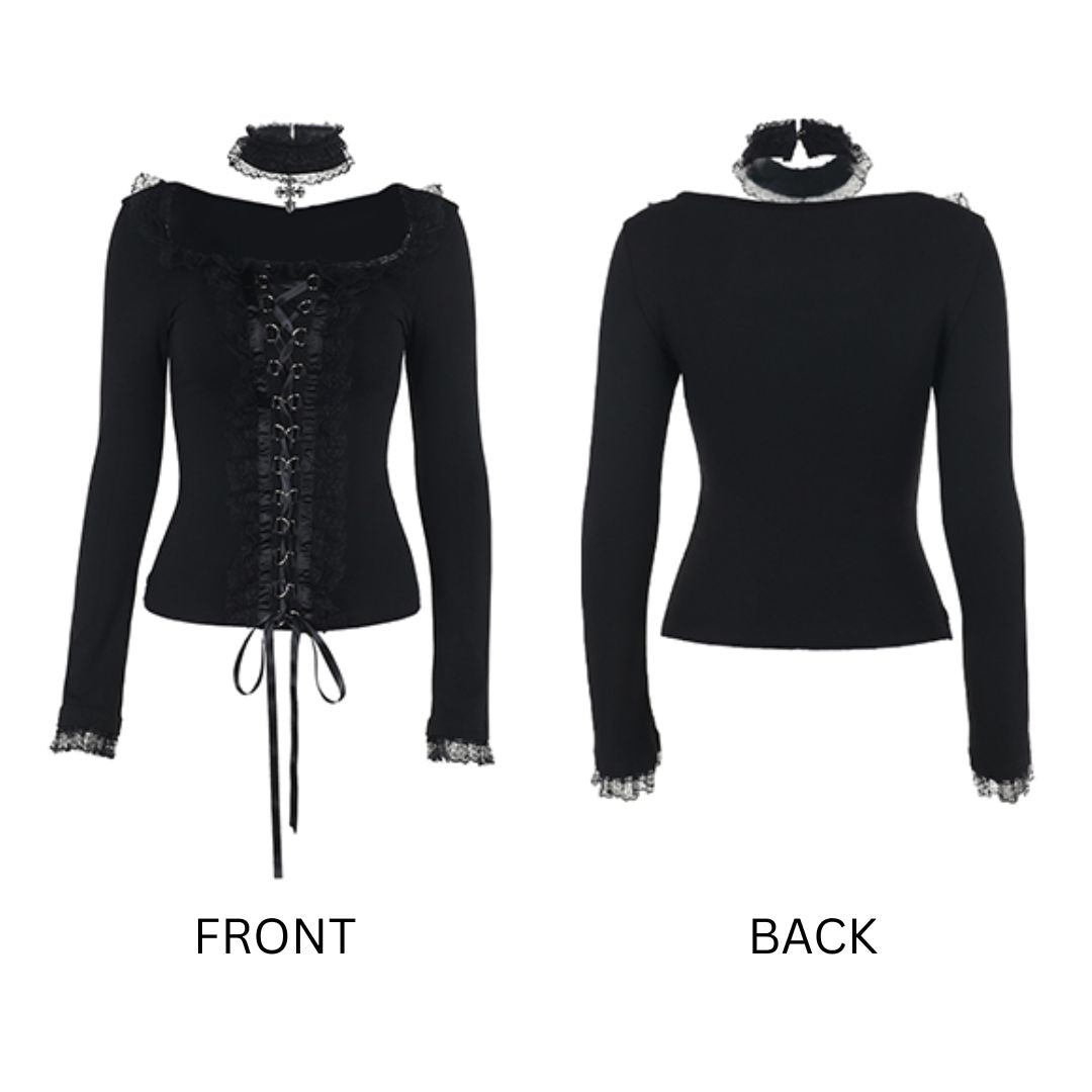 Victorian Lace Up Corset Top 8